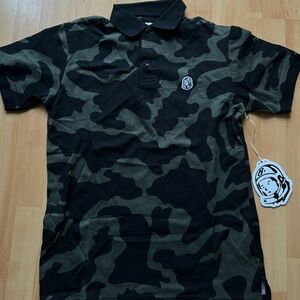 Billionaire Boys Club Green and Black Camo Polo